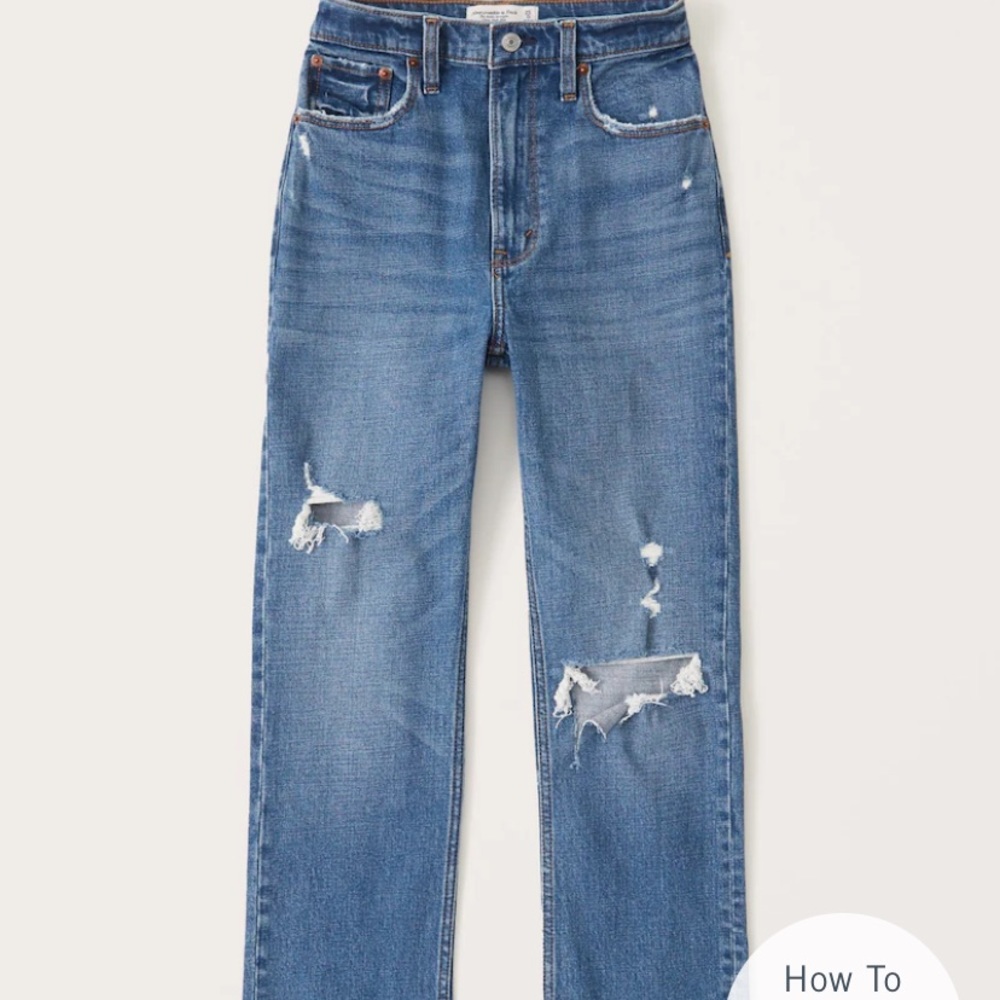 Abercrombie Ultra High Rise Ankle Straight Jeans